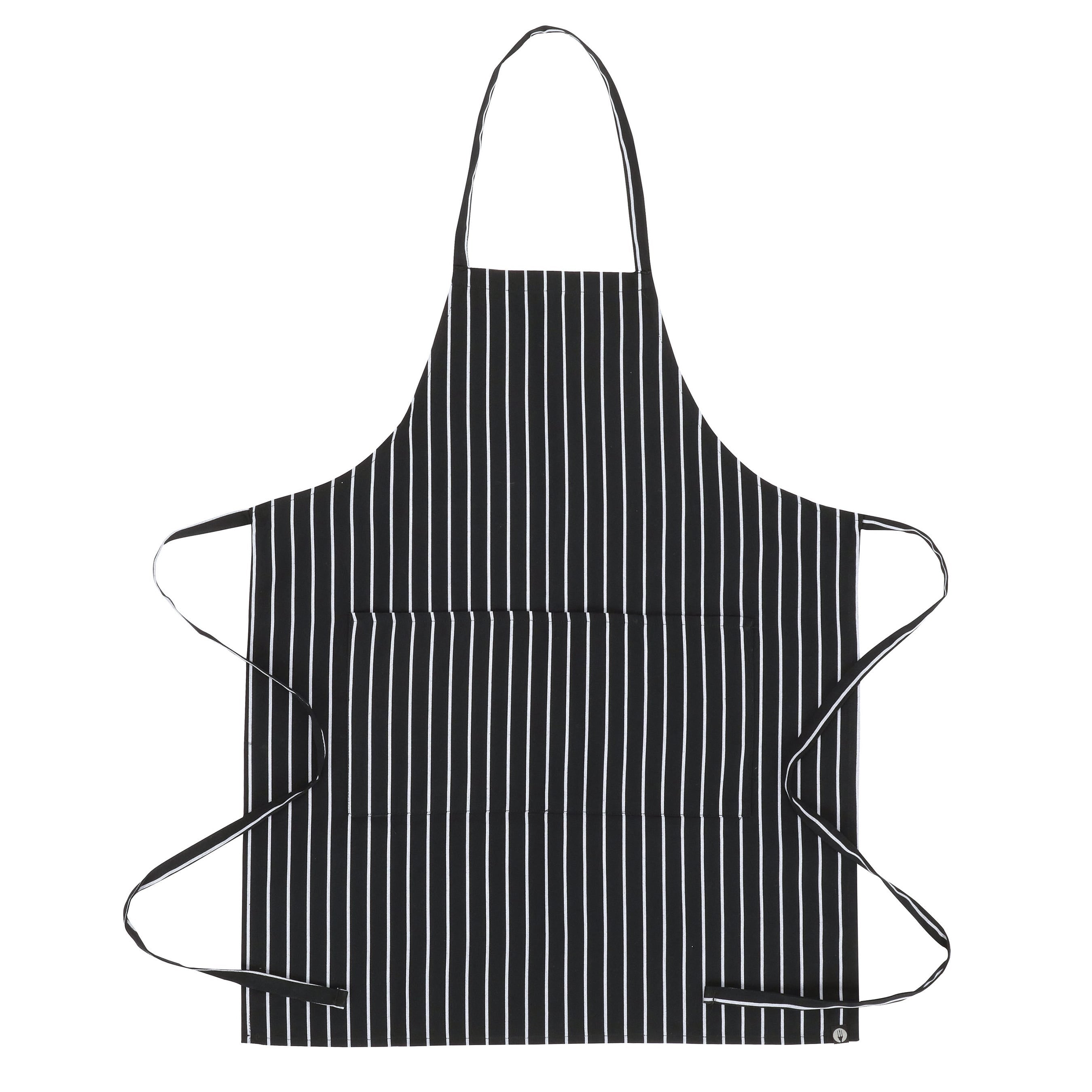 Chalk Stripe Bib Apron